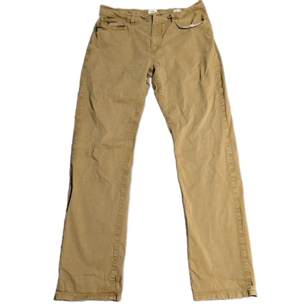 Flint and Tinder Straight Fit Pants Mens 34x32 Khaki Stretch Chino Casual